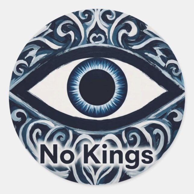Sticker Rond NoKingsEvilEye (Devant)