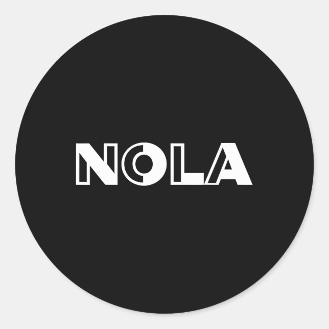 Sticker Rond Nola New Orleans Tee Shirt  (Devant)
