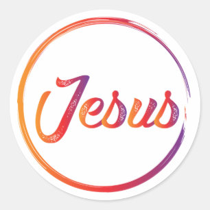 Sticker Rond Nom de Jésus avant tout nom
