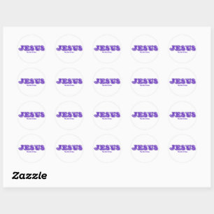 Sticker Rond Nom de Jésus Nom au-dessus de tous les noms