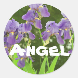 Sticker Rond nom de l'autocollant iris :, Angel