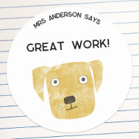 Nom de l'enseignant Encouragement Chien drôle