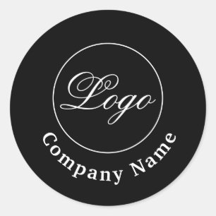 Sticker Rond Nom de l'entreprise de marque personnalisée et log