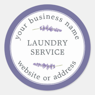 Sticker Rond Nom de l'entreprise de service de blanchisserie mo