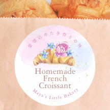 Nom de produit de boulangerie Croissant Floral Élé