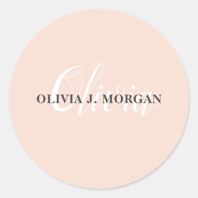 Sticker Rond nom de script moderne logo professionnel  (Devant)