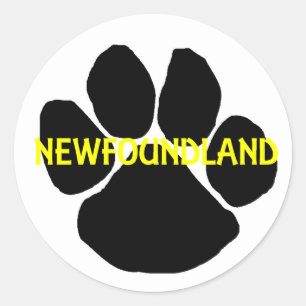 Sticker Rond nom de terre-neuve paw.png