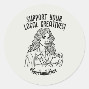 Sticker Rond Nom d'entreprise personnalisé Prise en charge de v