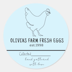 Sticker Rond Nom du propriétaire de la ferme personnalisée avec