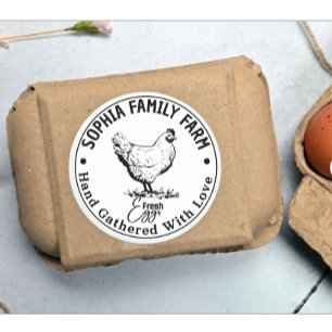 Sticker Rond Nom du propriétaire de la ferme Vintage moderne