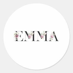 Sticker Rond Nom Emma