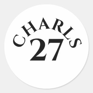 Sticker Rond Nom et numéro personnalisés