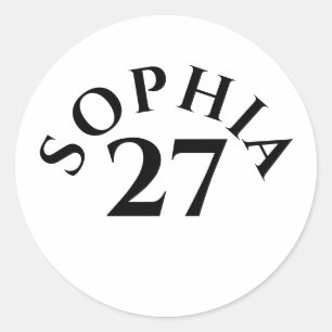 Sticker Rond Nom et numéro personnalisés