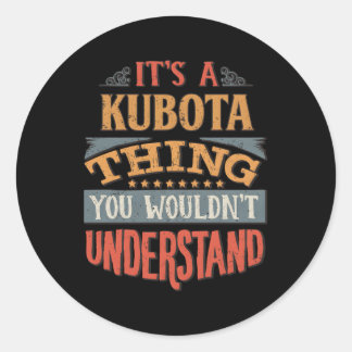 Sticker Rond Nom Kubota