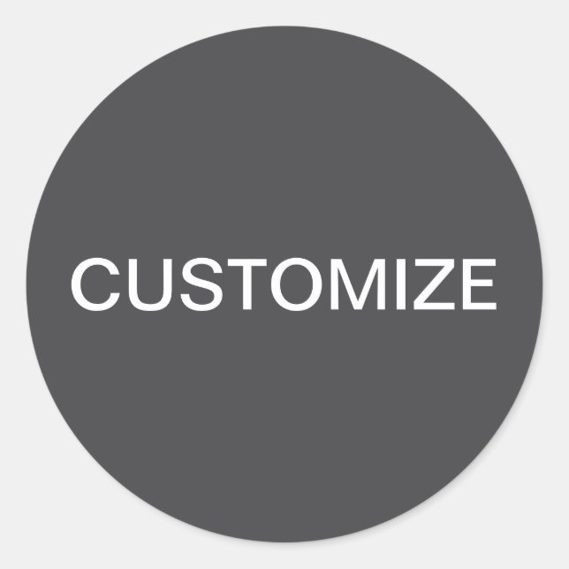 Sticker Rond Nom modifiable en gras moderne, entreprise ou marq (Devant)