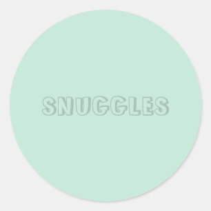 Sticker Rond Nom personnalisable "Snuggles"
