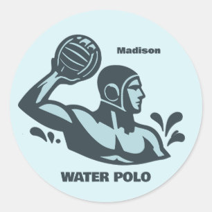 Sticker Rond Nom personnalisé Water Polo
