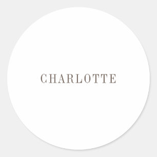 Sticker Rond Nom professionnel minimaliste élégant