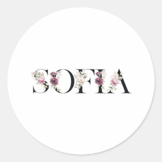 Sticker Rond Nom Sofia.