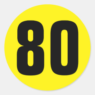 Sticker Rond nombre de chance