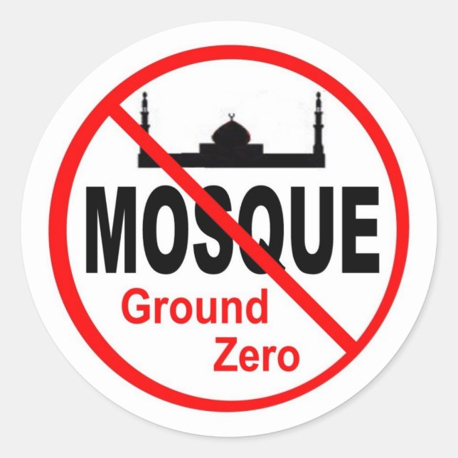 Sticker Rond NoMosquée7 (Devant)