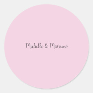 Sticker Rond Noms de couple classiques professionnels uniques