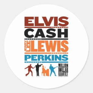Sticker Rond Noms de quatuor de millions de dollars