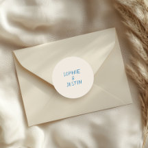 Noms de script bleu élégant Monogramme de mariage