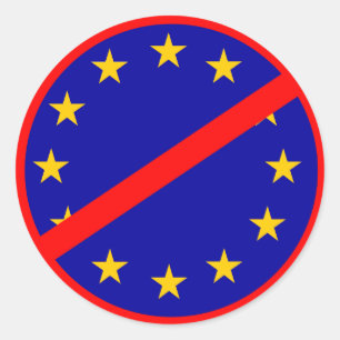Sticker Rond Non à l'UE
