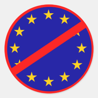Sticker Rond Non à l'UE