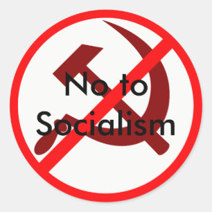Sticker Rond Non au socialisme
