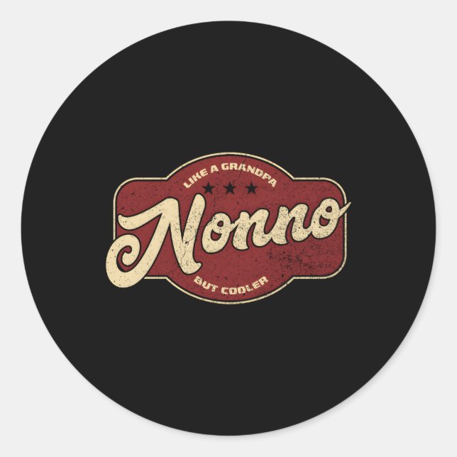 Sticker Rond Non Comme Un Grand-Père Mais Er Italien Nono (Devant)