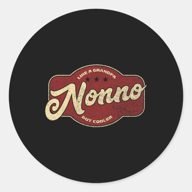 Sticker Rond Non Comme Un Grand-Père Mais Glacière - Italien No (Devant)