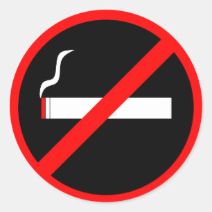 Sticker Rond Non-fumeurs