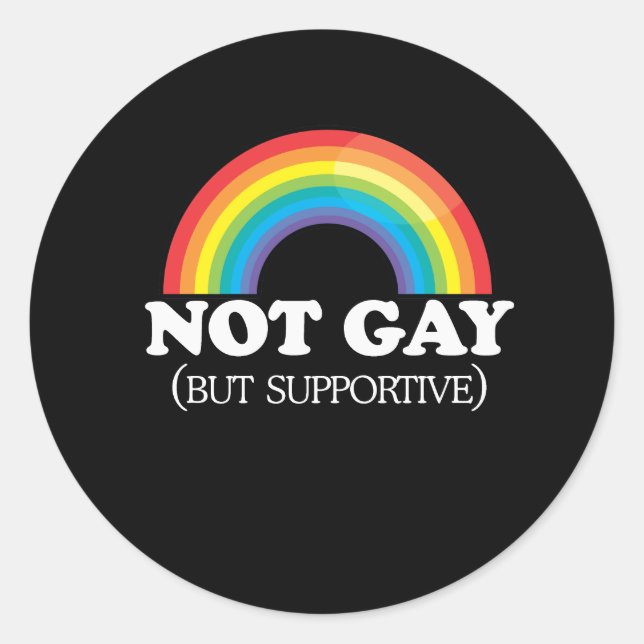 STICKER ROND NON GAY (Devant)