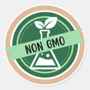 Sticker Rond Non OGM, ingrédients biologiques