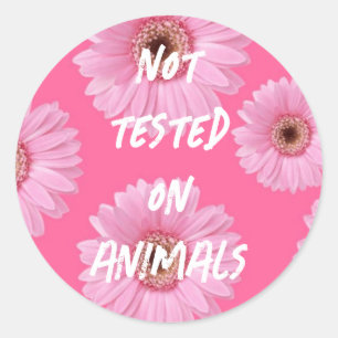 Sticker Rond Non testé sur les animaux