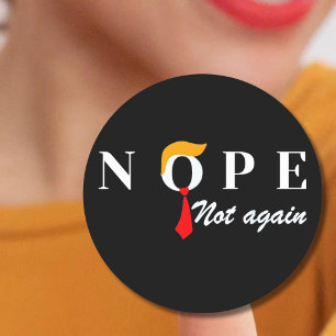Sticker Rond Non, Trump n'est pas de nouveau drôle