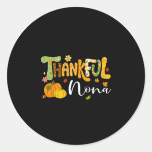 Sticker Rond Nona citrouille de remerciement de Thanksgiving fa