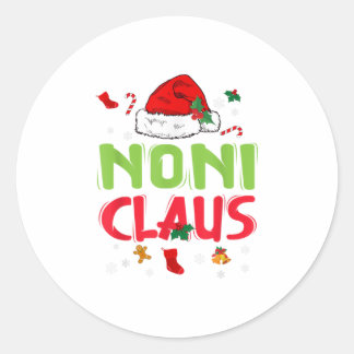 Sticker Rond Noni Claus Famille de Noël Correspondances Pa