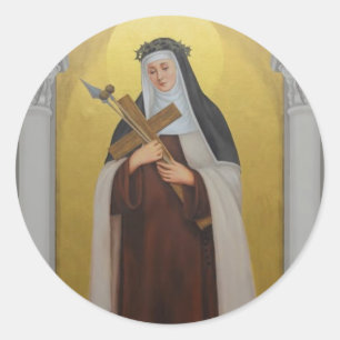 Sticker Rond Nonne de St Mary Magdalene de Pazzi Carmelite