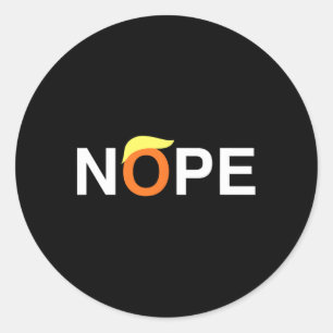 Sticker Rond Nope Funny Anti-Trump