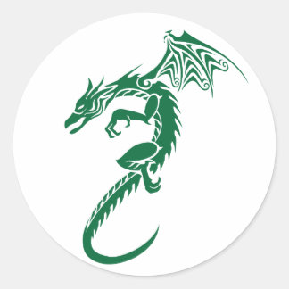 Sticker Rond Norbert le Dragon Vert