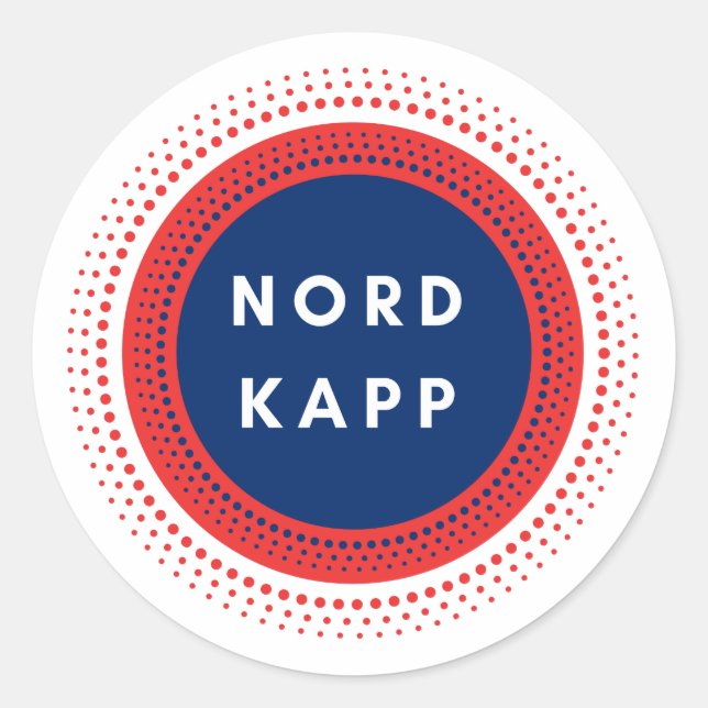 Sticker Rond Nordkapp Norvège (Devant)