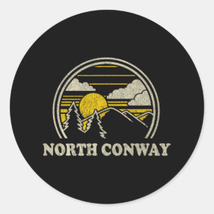 Sticker Rond North Conway New Hampshire Nh T Shirt Vintage Rand