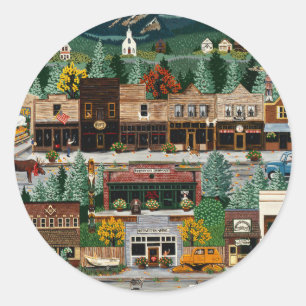 Sticker Rond "Northern Exposure" ~ Roslyn, Washington