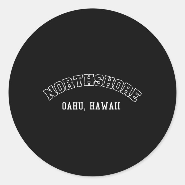Sticker Rond Northshore Oahu Hawaii (Devant)