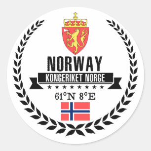 Sticker Rond Norvège