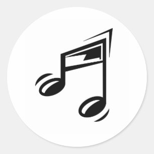 Sticker Rond Note de musique