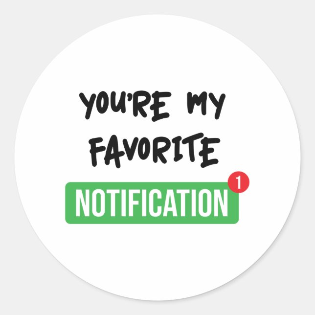 Sticker Rond Notification Favorite - Lumineux (Devant)